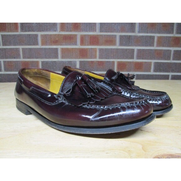 Cole Haan Men Loafers Brown Leather Pinch Tasseled C02692 Slip On Dress Shoes 11 - Picture 1 of 16